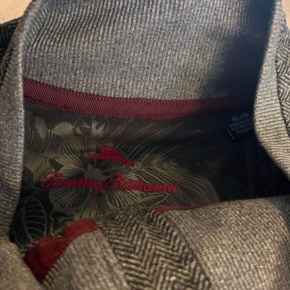 Tommy Bahama Grey Pattern Casual Pullover Men XL - Picture 3 of 4